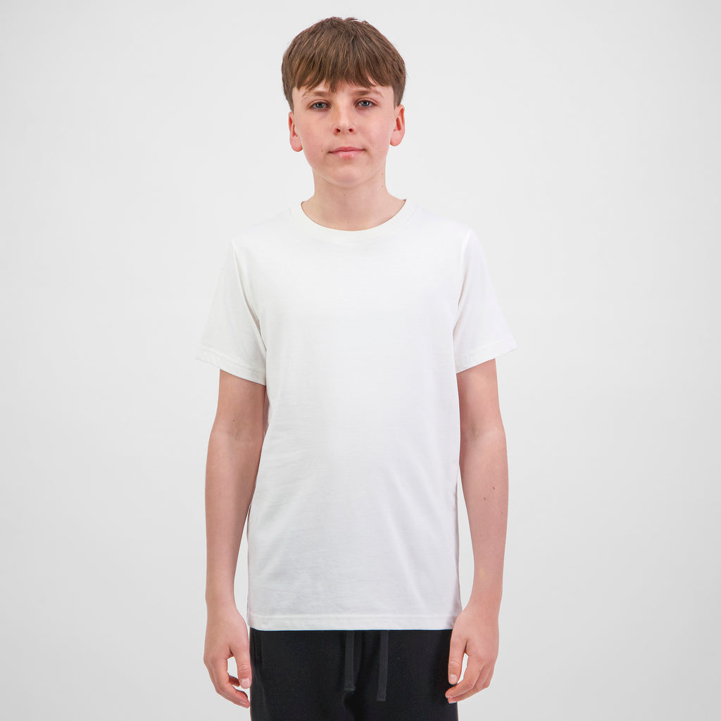 Ecru Youth Basis Short Sleeve Tee