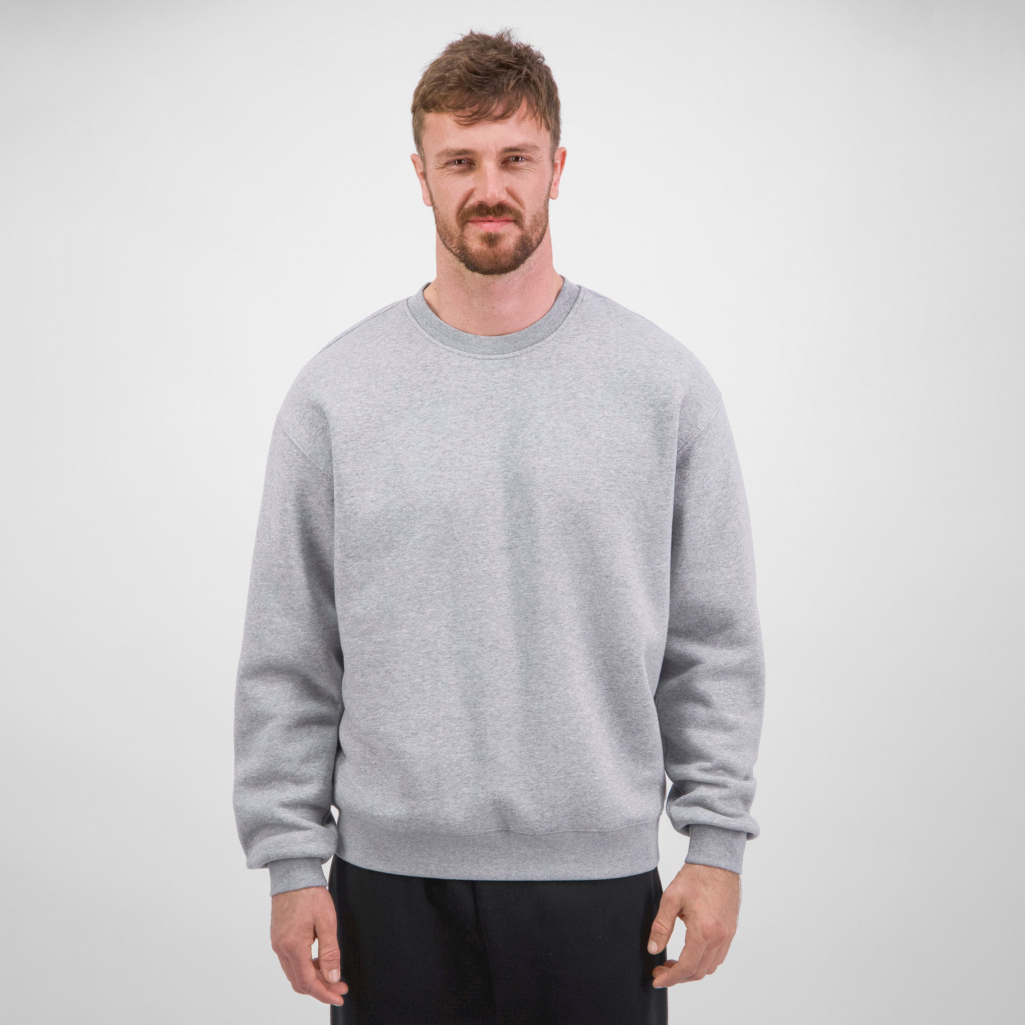 Grey Marle Mens Everyday Crew Sweatshirt