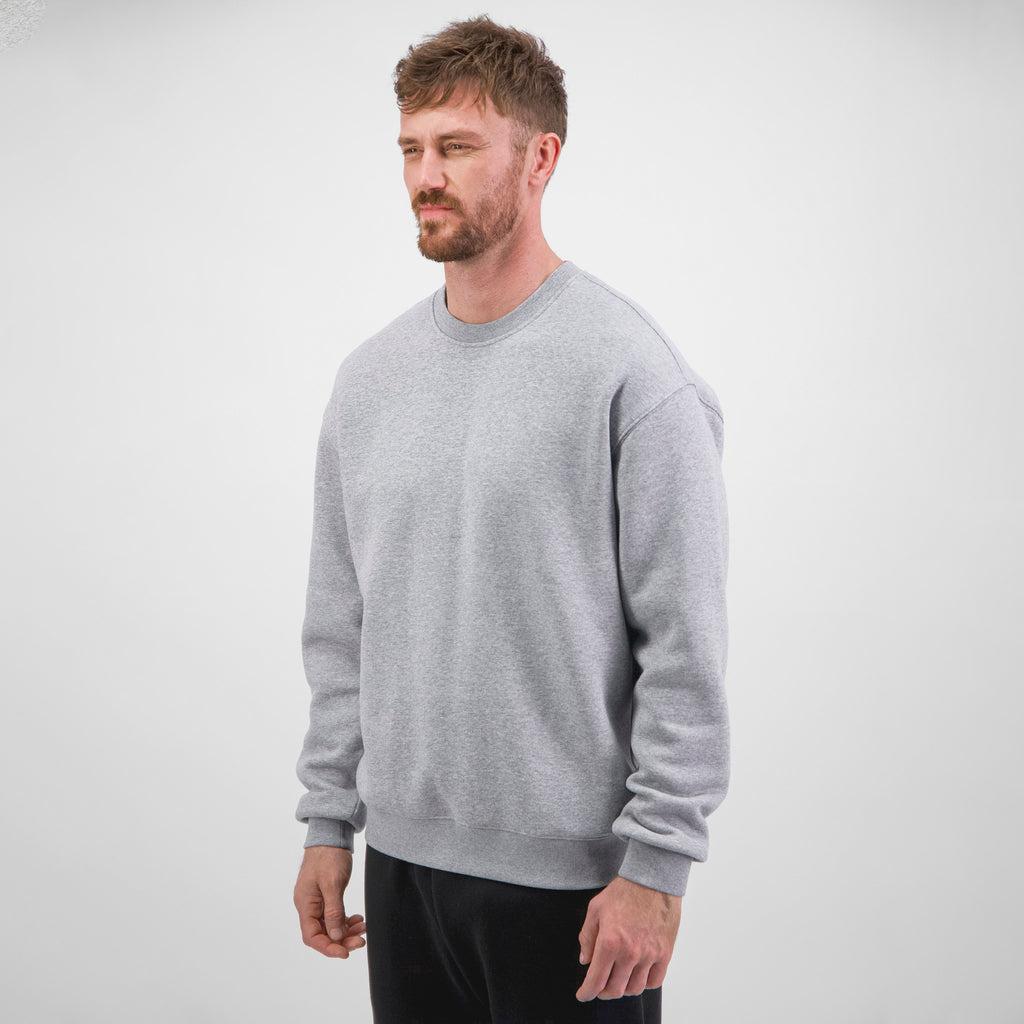 Grey Marle Mens Everyday Crew Sweatshirt