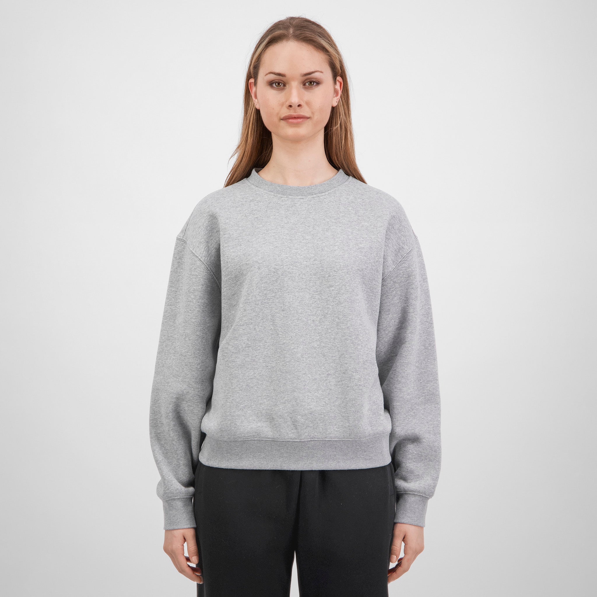 Grey Marle Womens Everyday Crew Sweatshirt