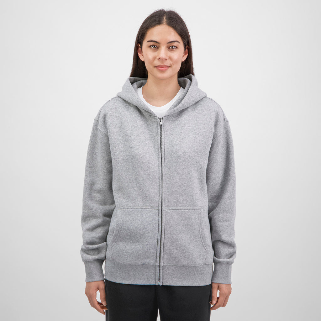 Grey Marle Womens Everyday Zip Hoodie