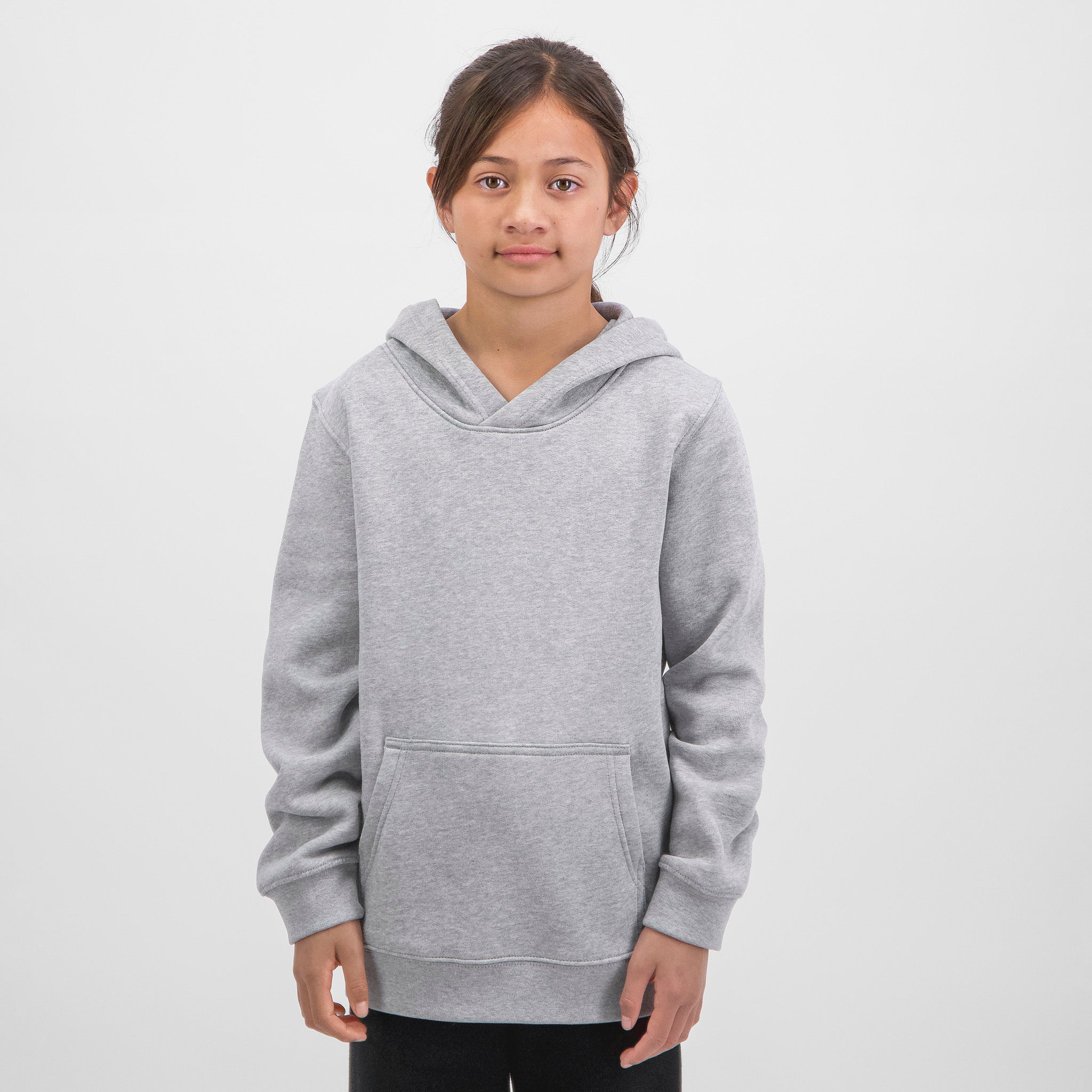 Grey Marle Youth Basis Hoodie