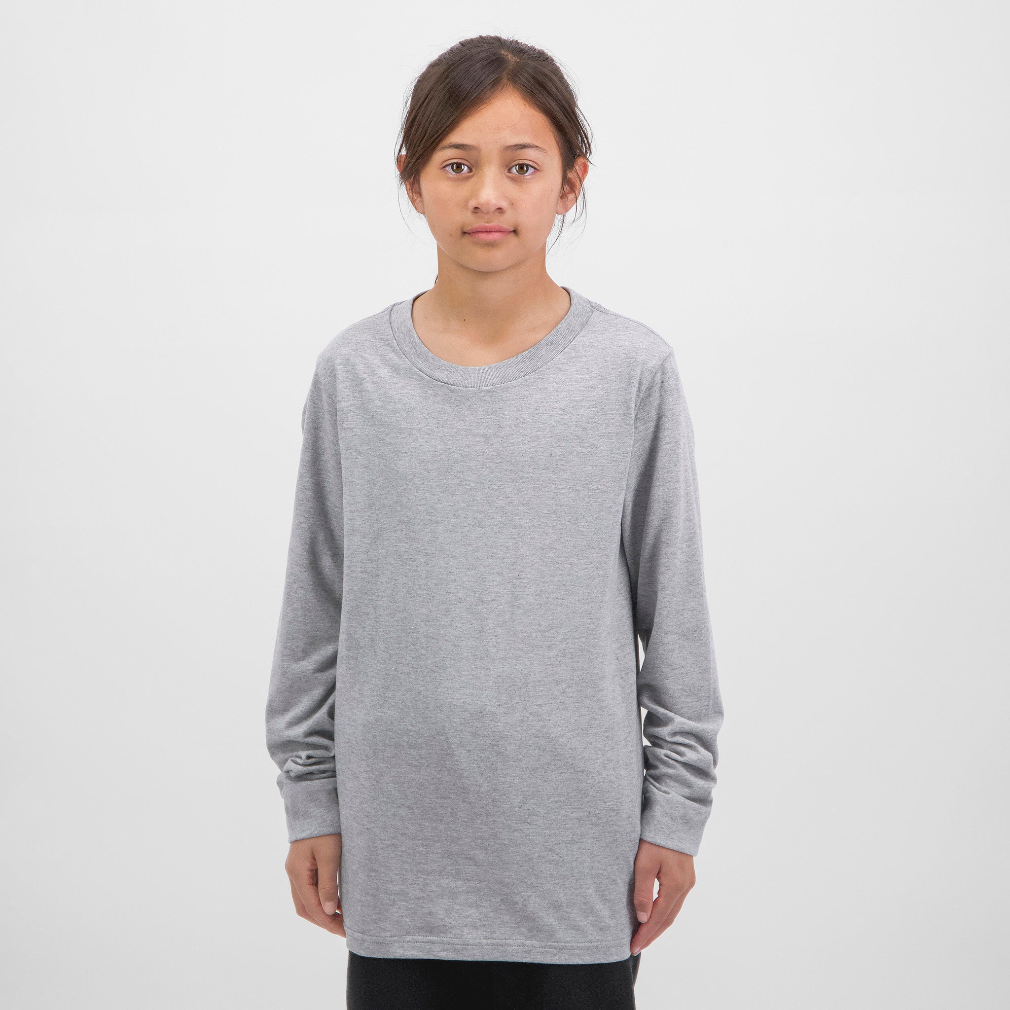 Grey Marle Kids Basis Long Sleeve Tee