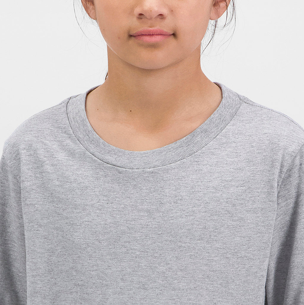 Grey Marle Kids Basis Long Sleeve Tee