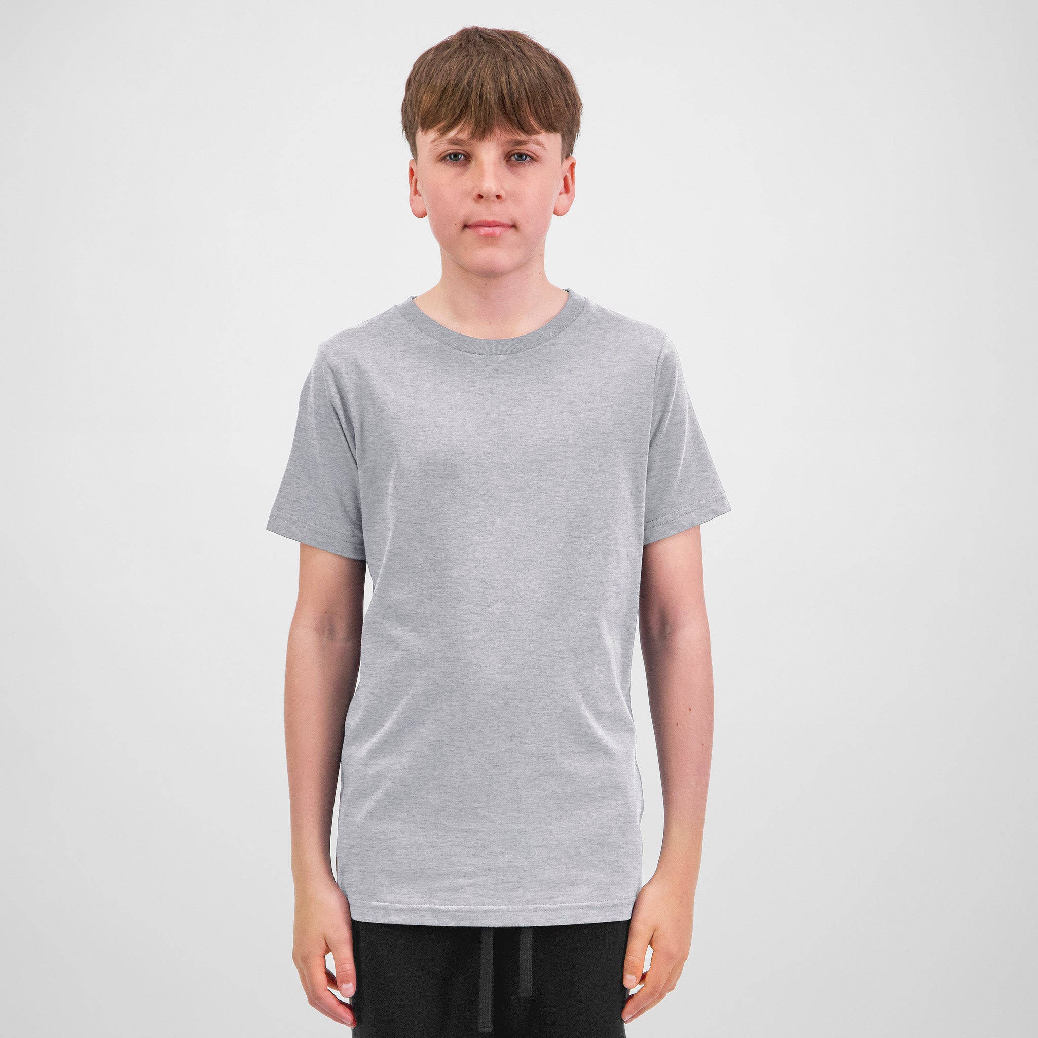 Grey Marle Youth Basis Short Sleeve Tee