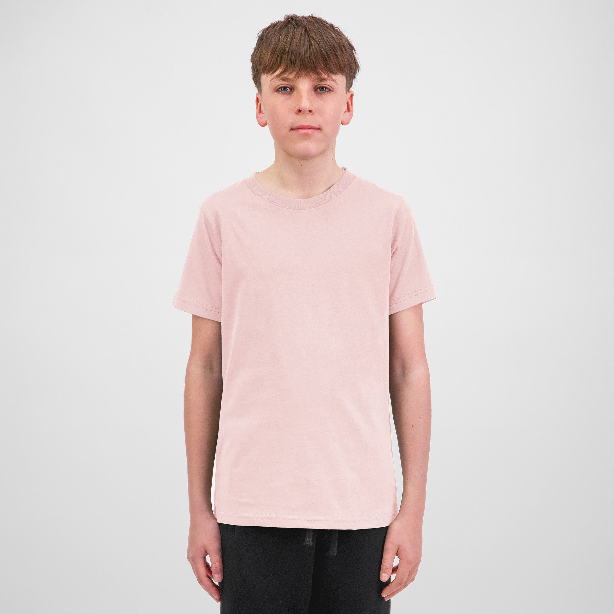 Pink Youth Basis Short Sleeve Tee