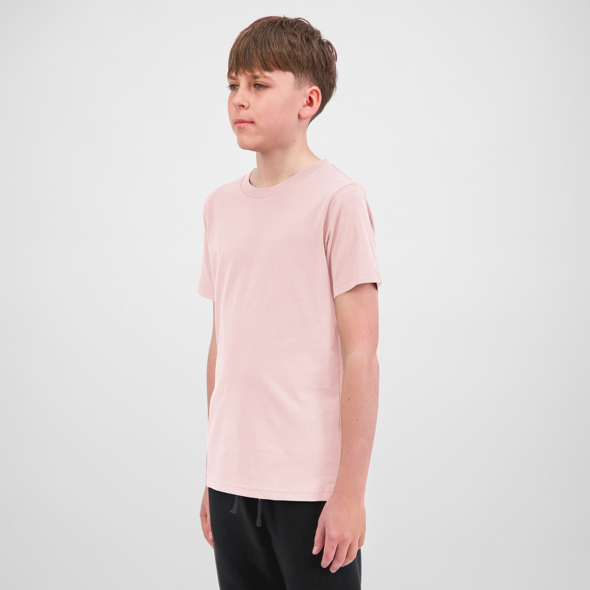 Pink Youth Basis Short Sleeve Tee