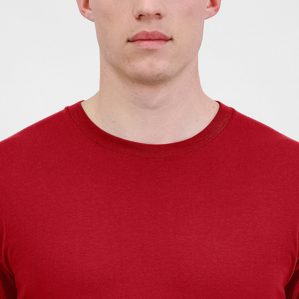 Red Basis Mens Long Sleeve Tee