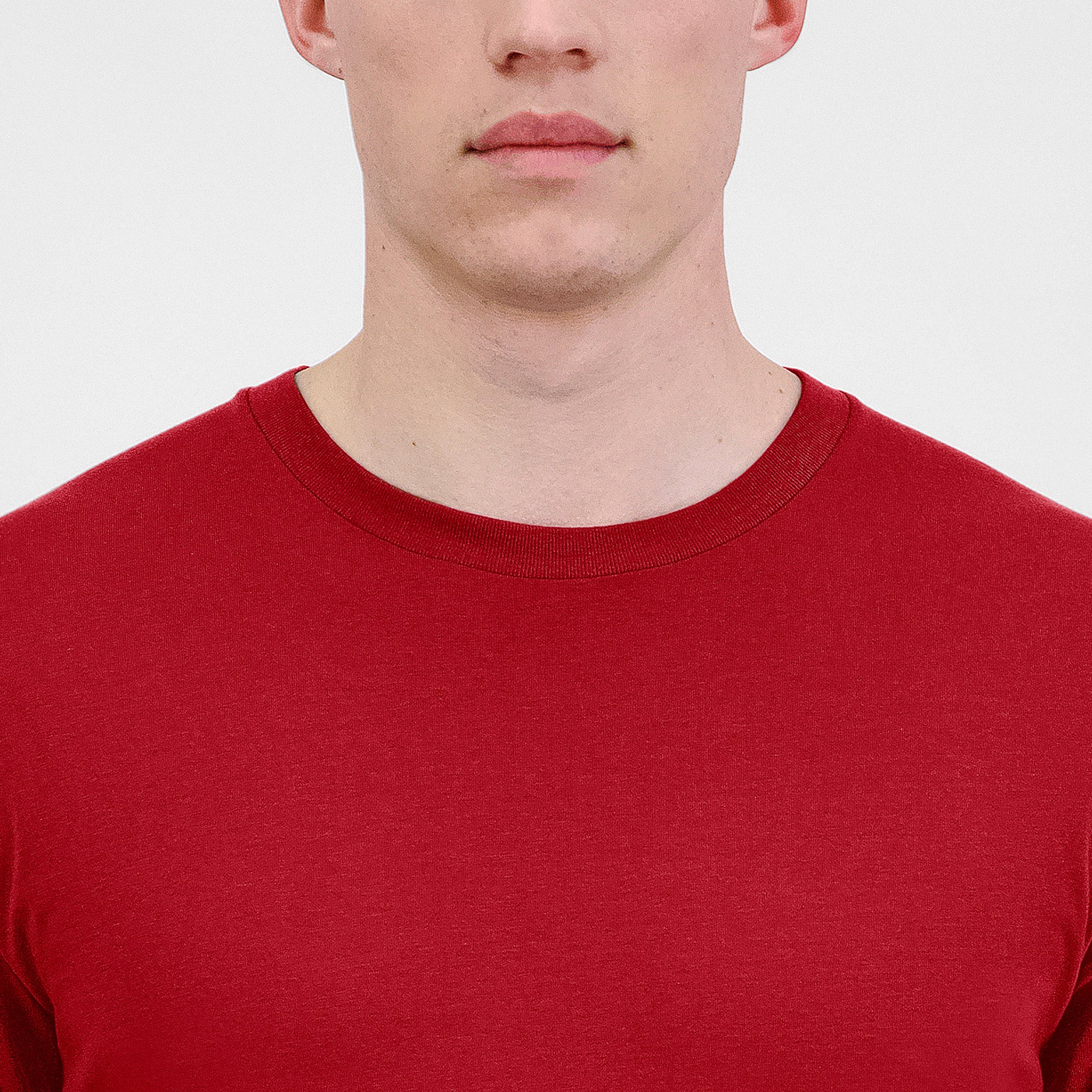 Red Basis Mens Long Sleeve Tee