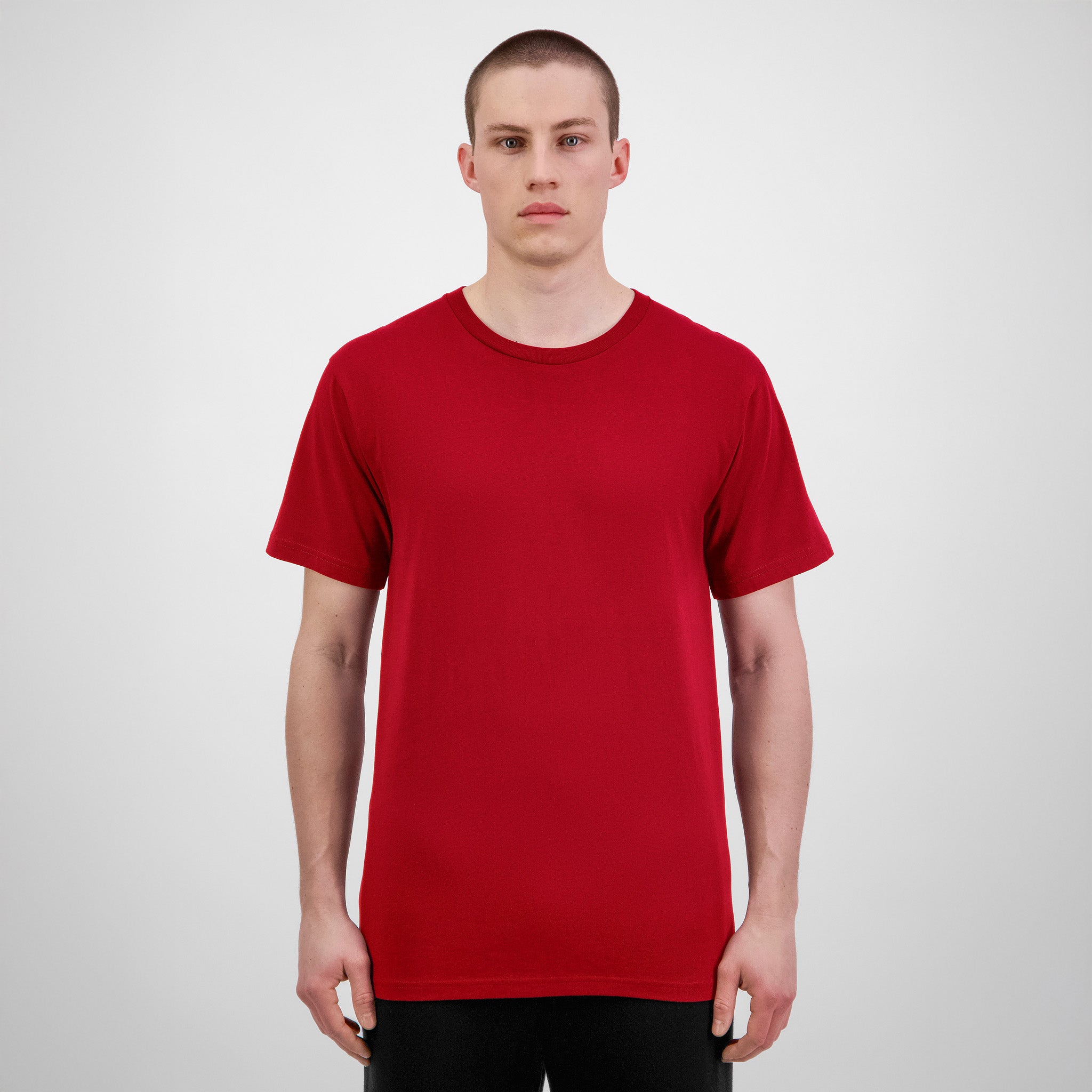 Red Mens Basis Short Sleeve Tee