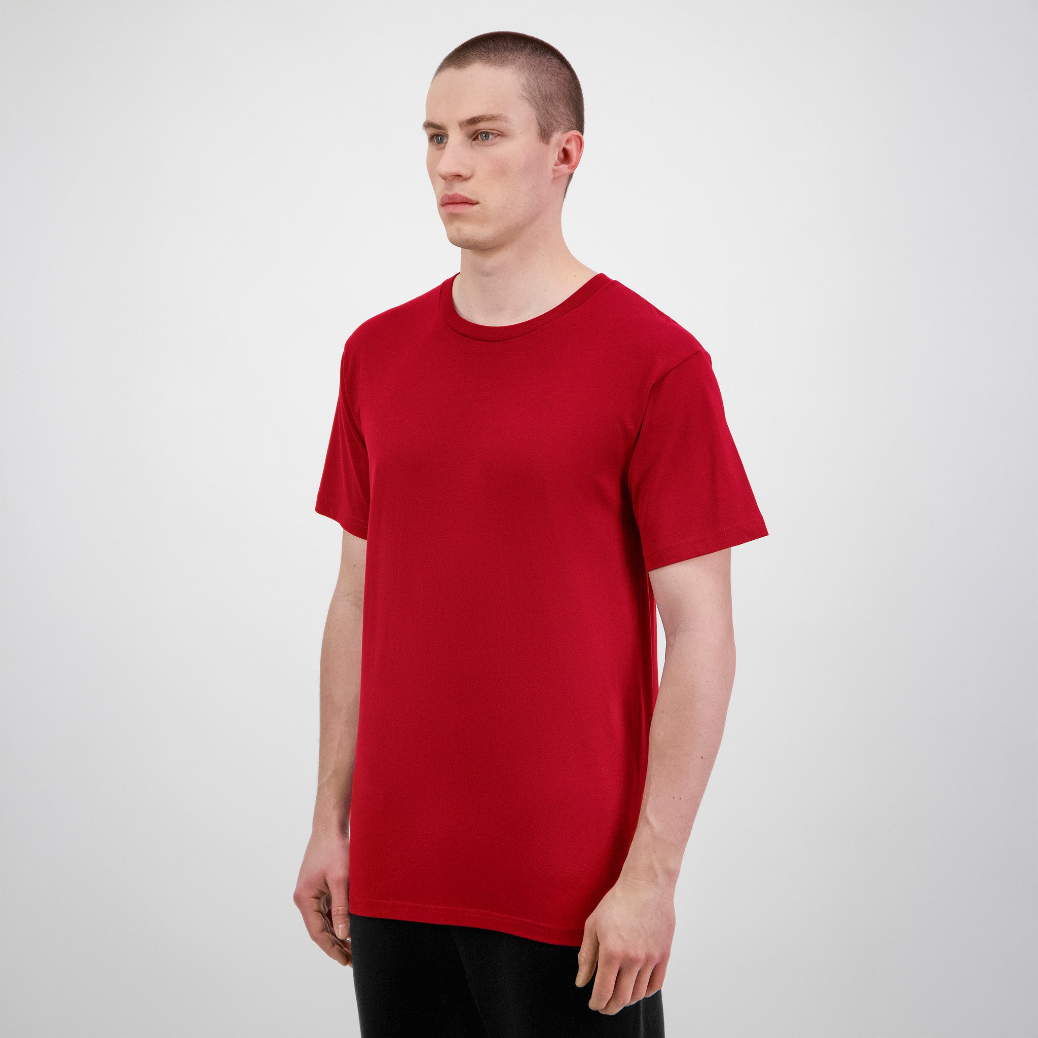 Red Mens Basis Short Sleeve Tee