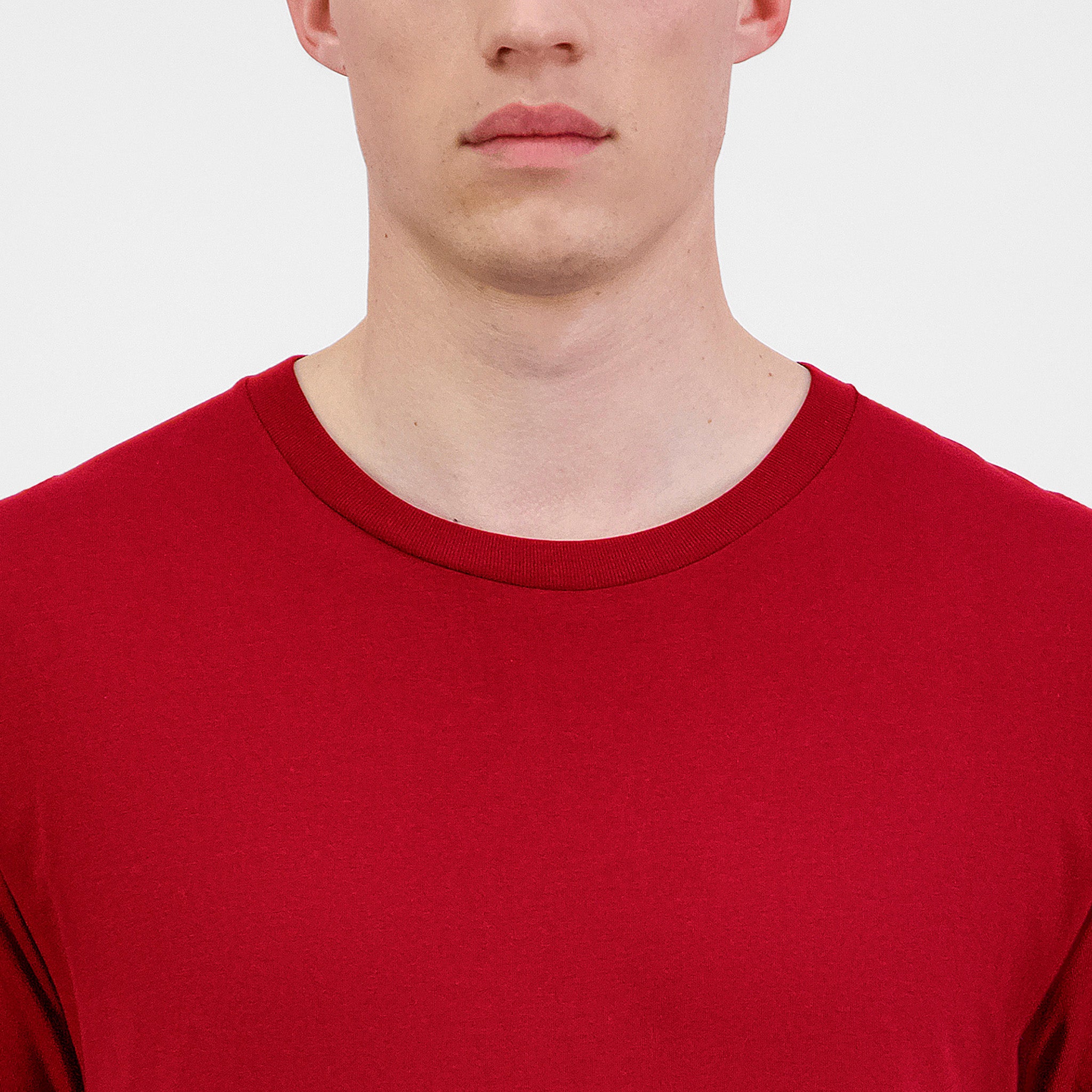 Red Mens Basis Short Sleeve Tee