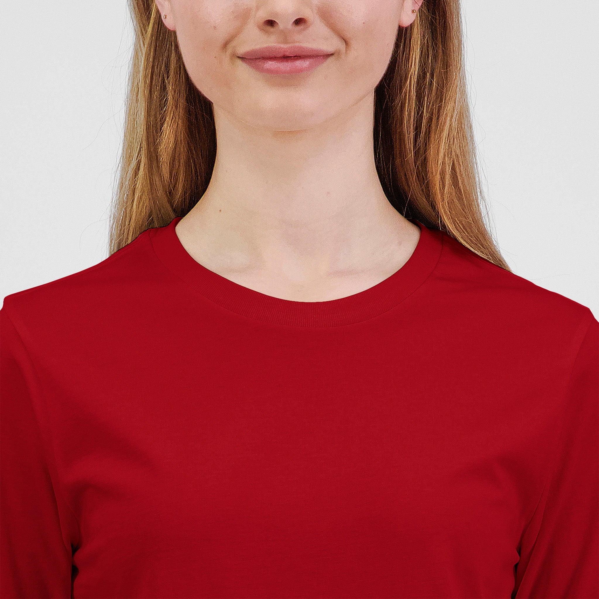 Red Basis Womens Long Sleeve Tee