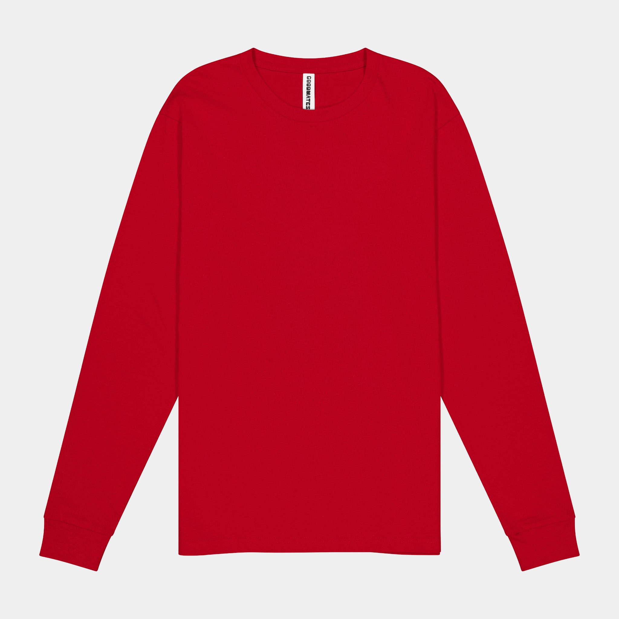 Red Basis Womens Long Sleeve Tee