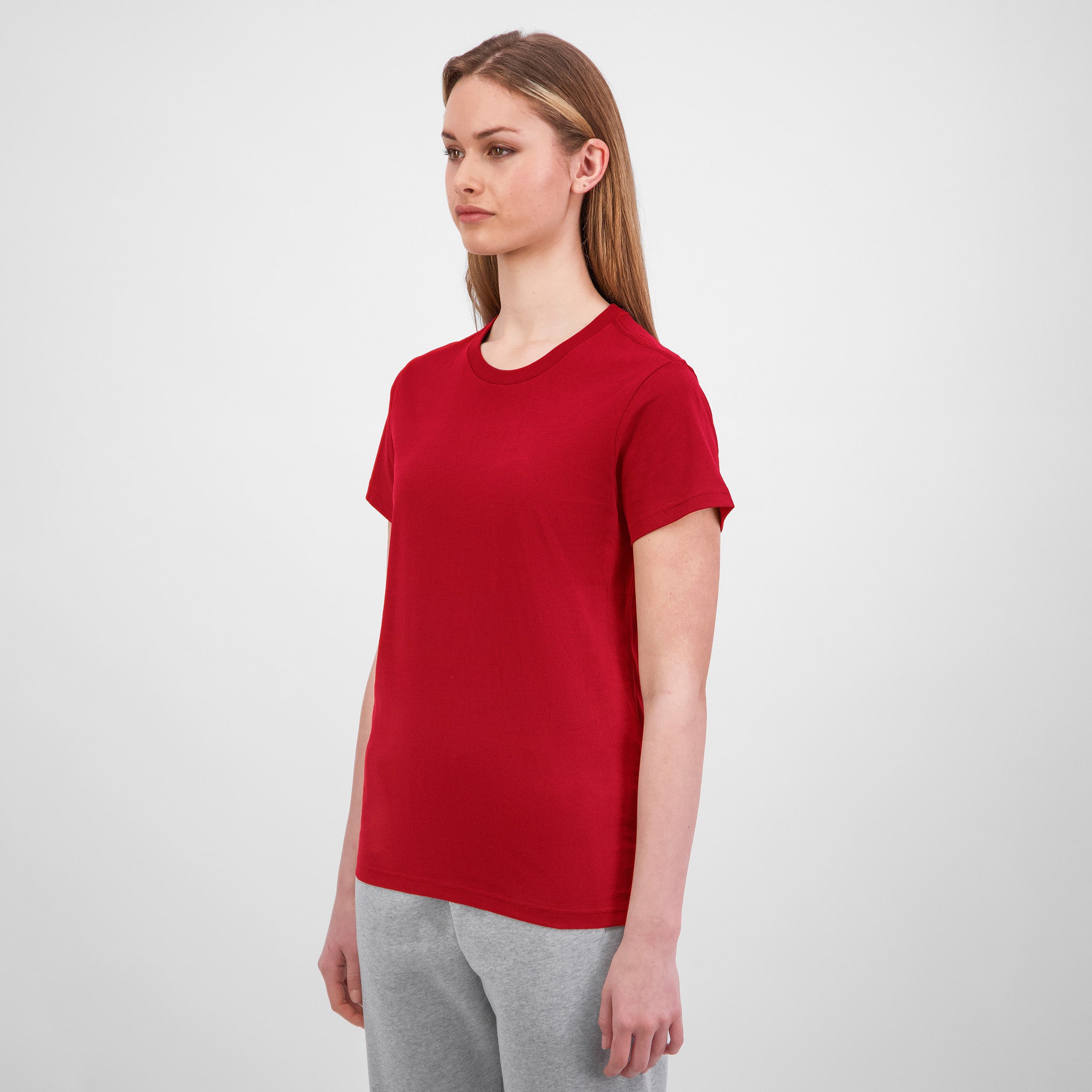 Red Womens Basis Short Sleeve Tee