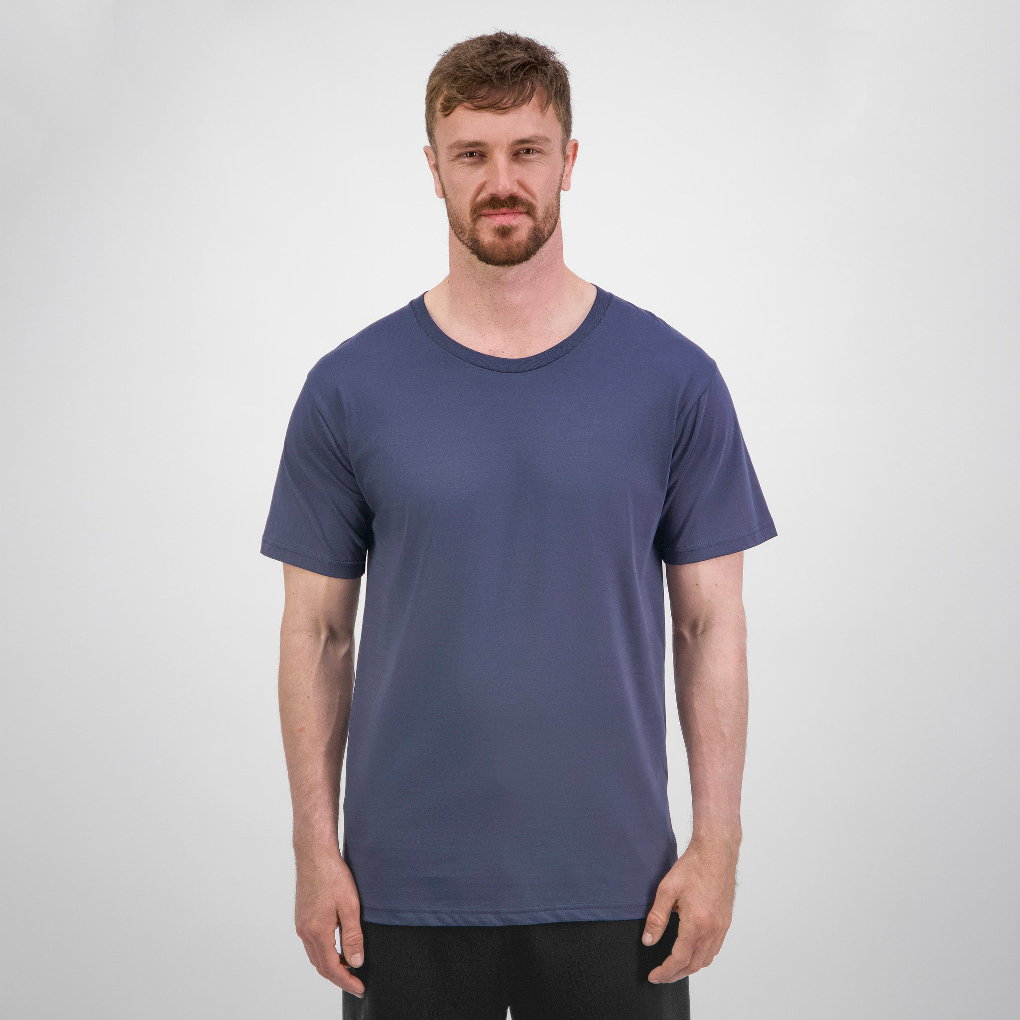 Steel Blue Mens Basis Short Sleeve Tee