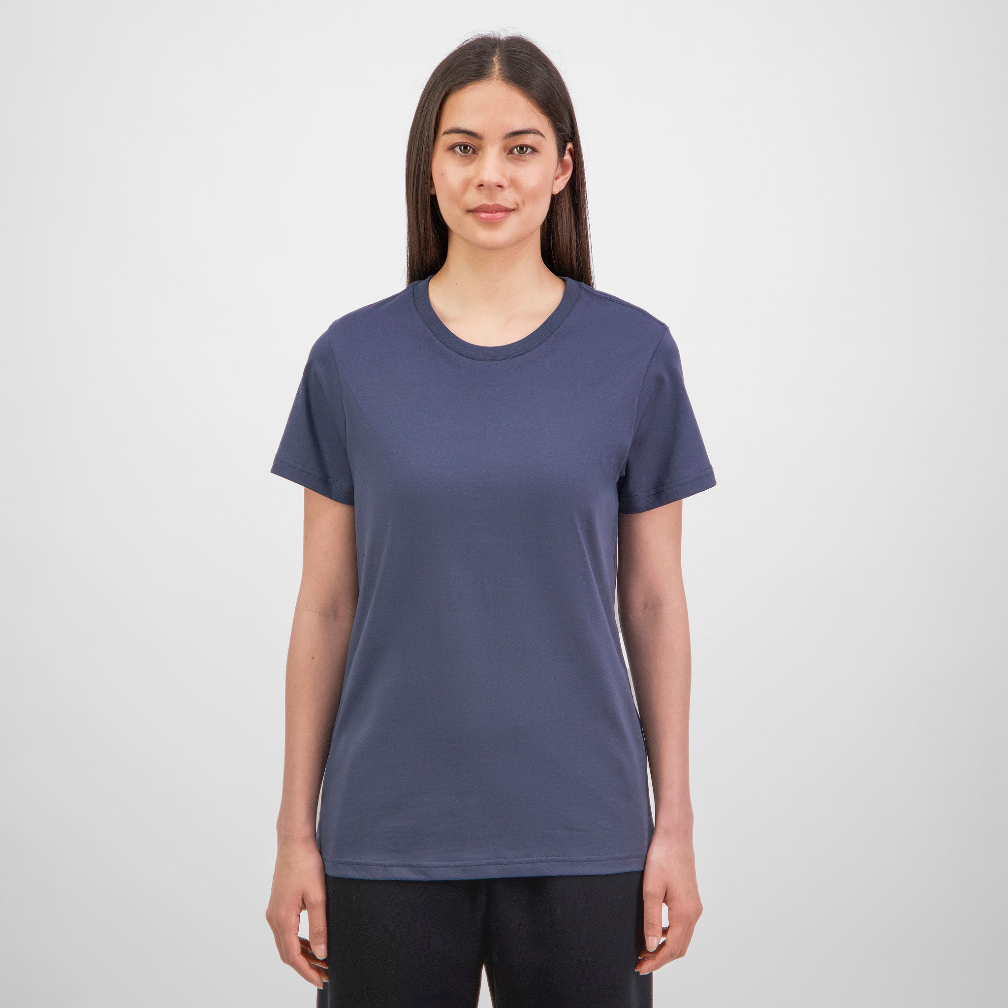 Steel Blue Womens Basis Short Sleeve Tee