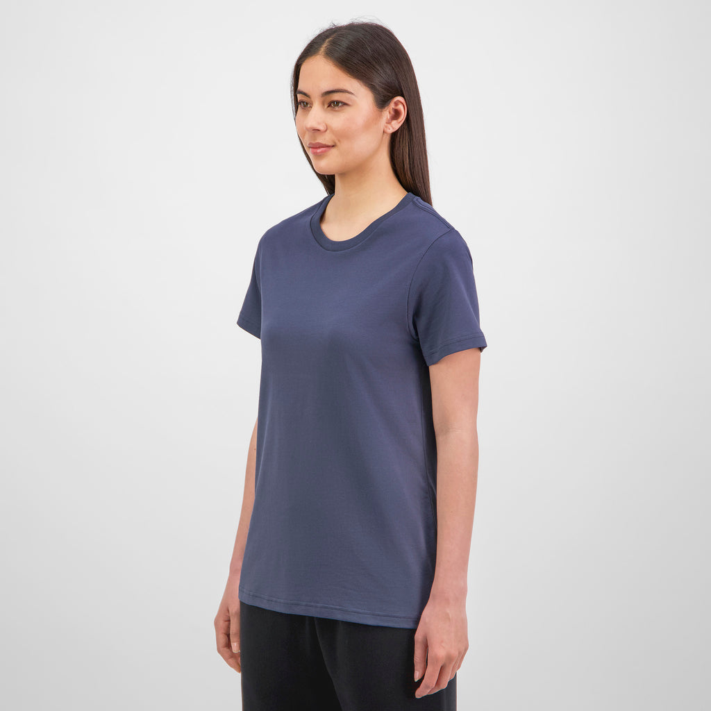 Steel Blue Womens Basis Short Sleeve Tee