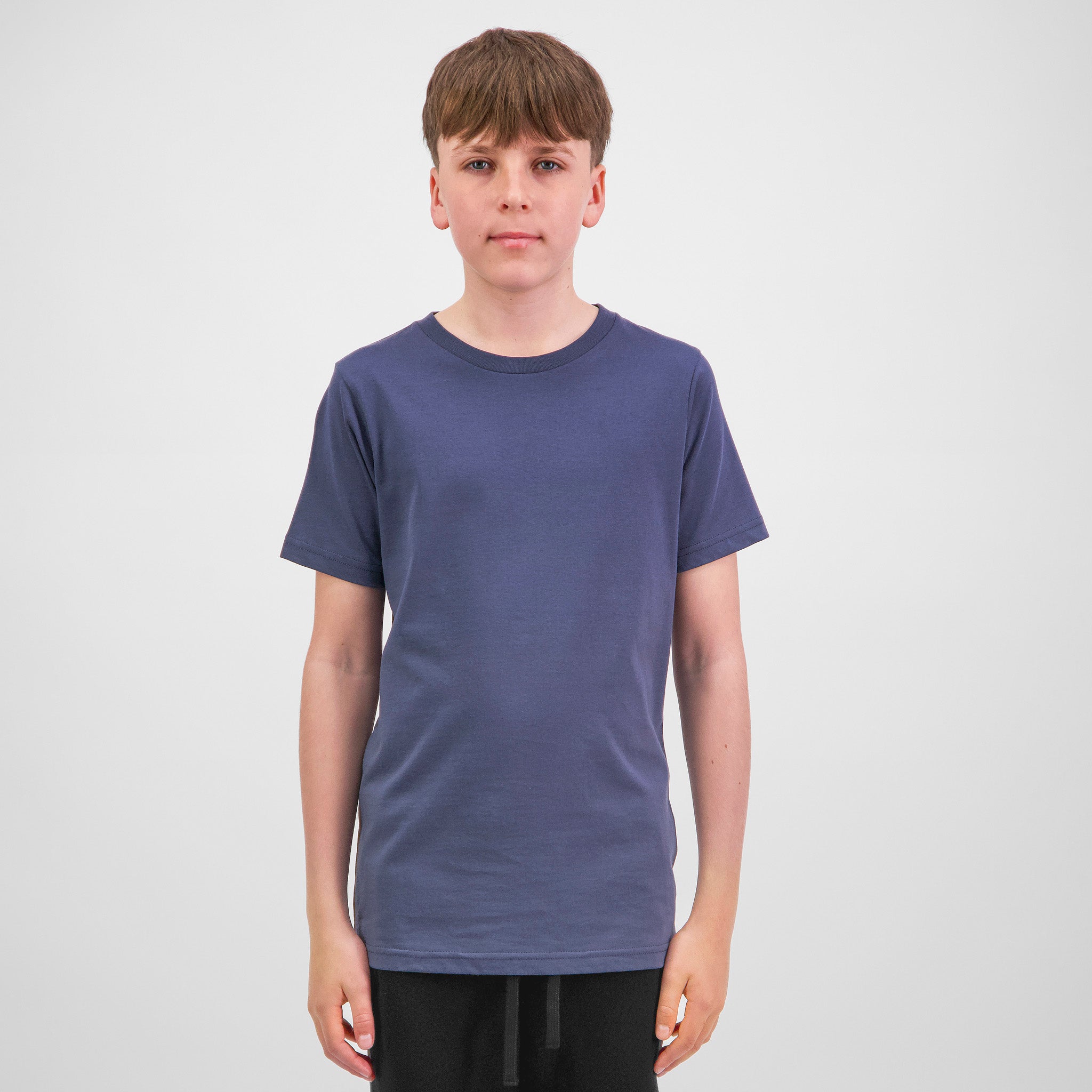 Steel Blue Youth Basis Short Sleeve Tee