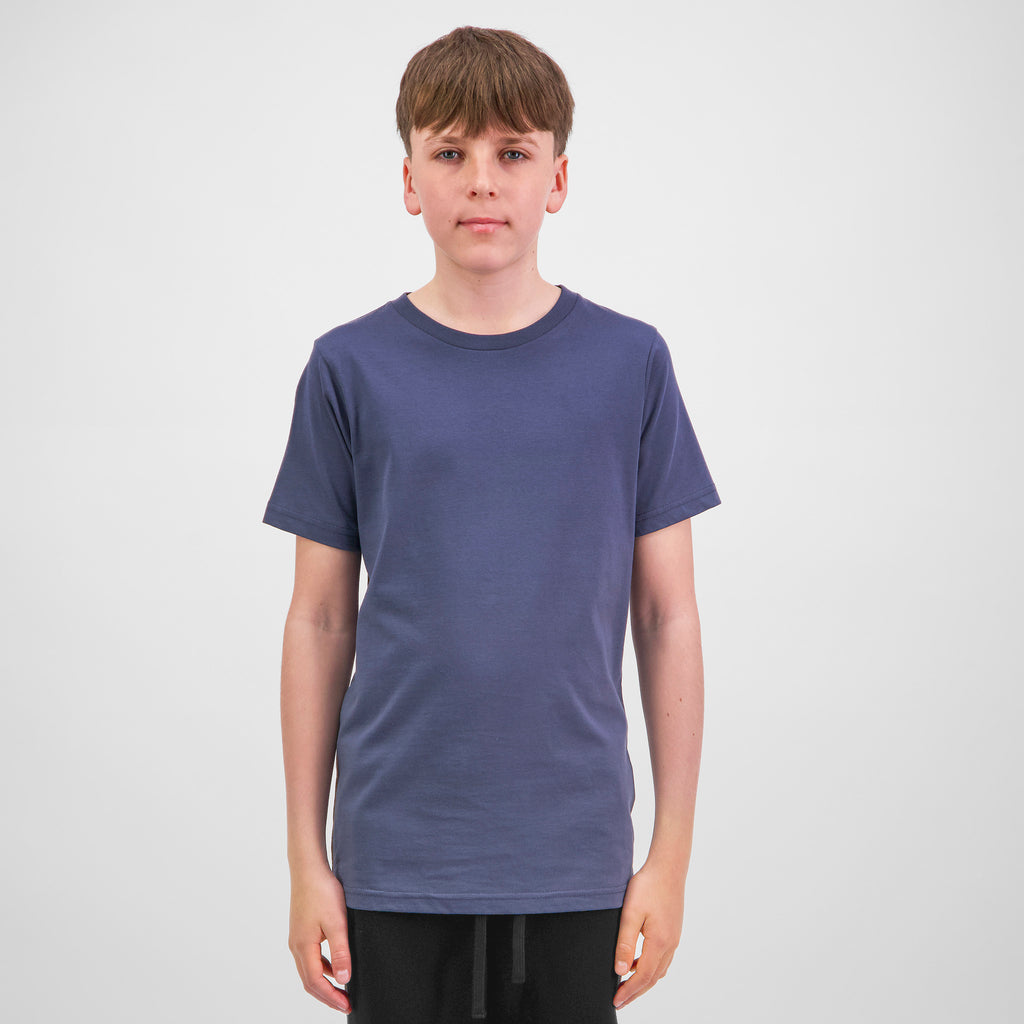 Steel Blue Youth Basis Short Sleeve Tee