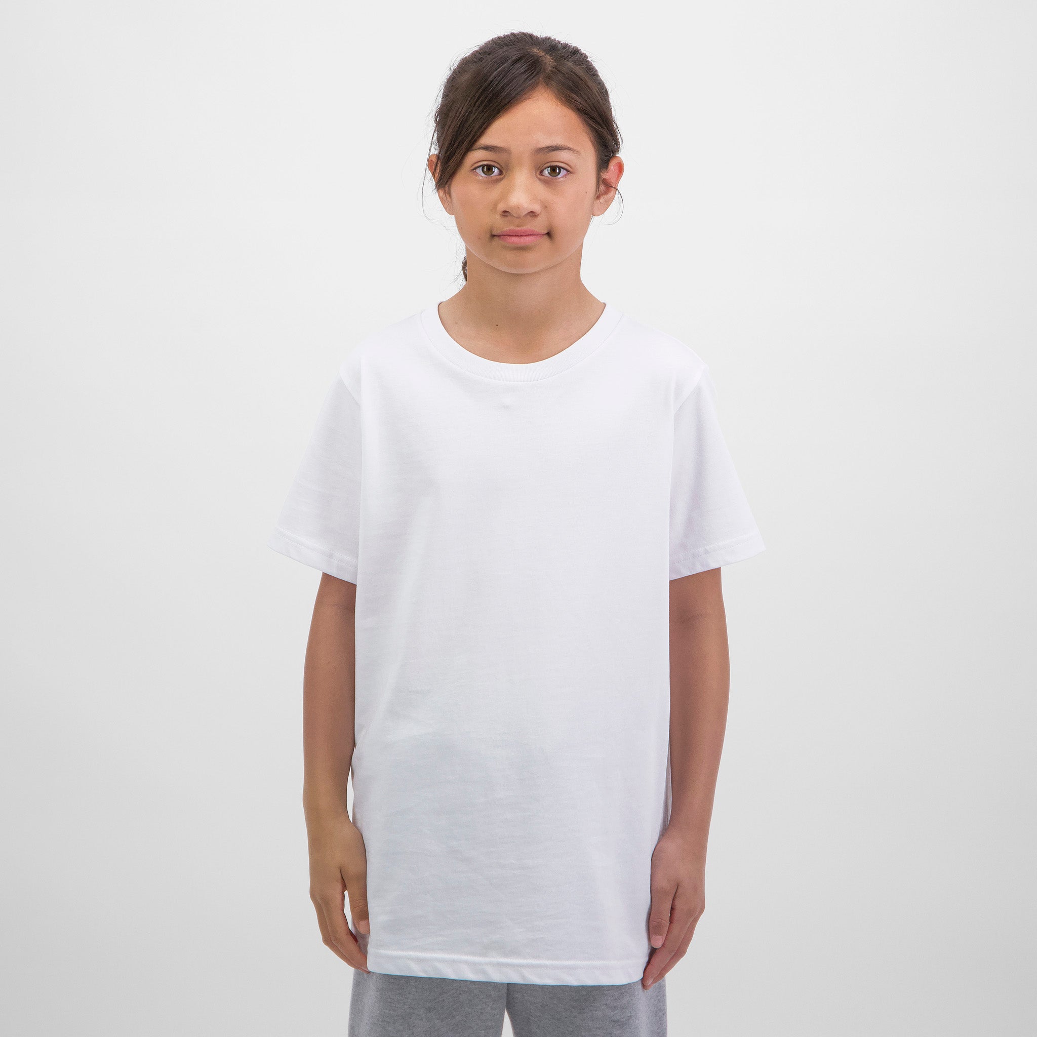 White Kids Basis Short Sleeve Tee