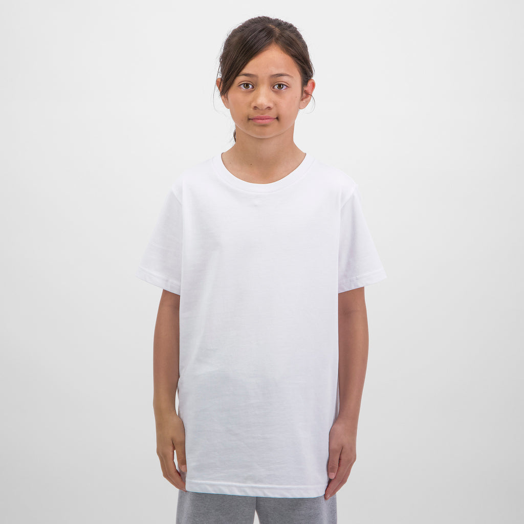 White Kids Basis Short Sleeve Tee