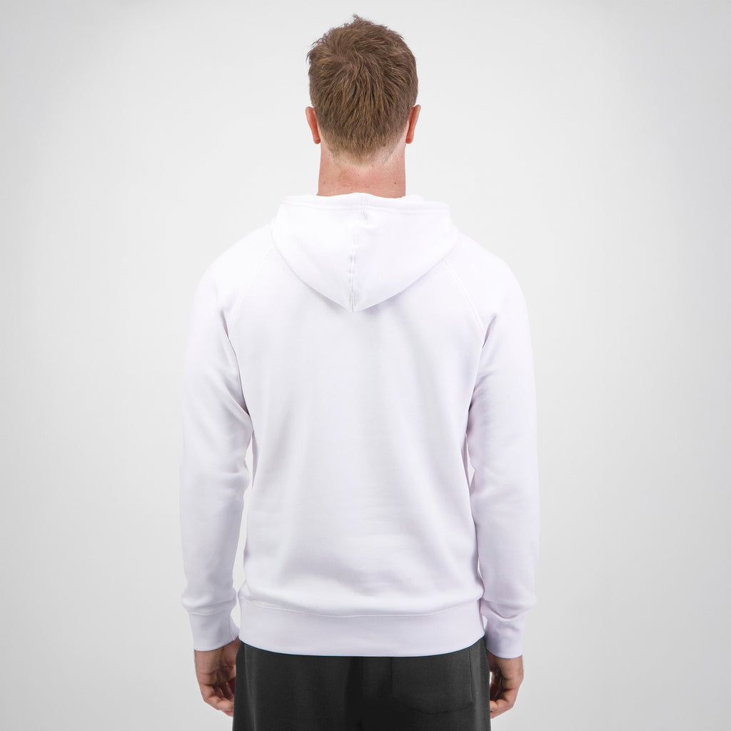 White Mens Basis Hoodie