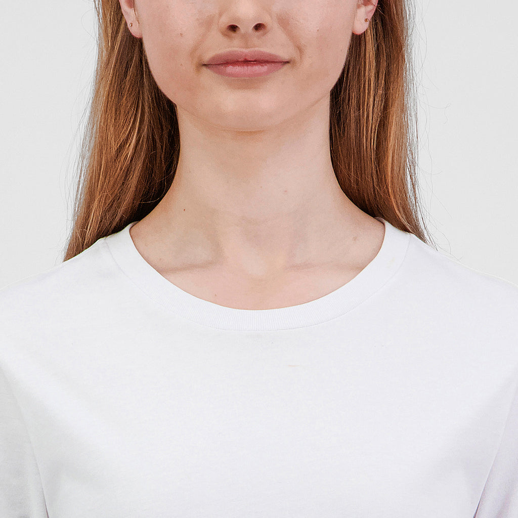 White Womens Basis Long Sleeve Tee