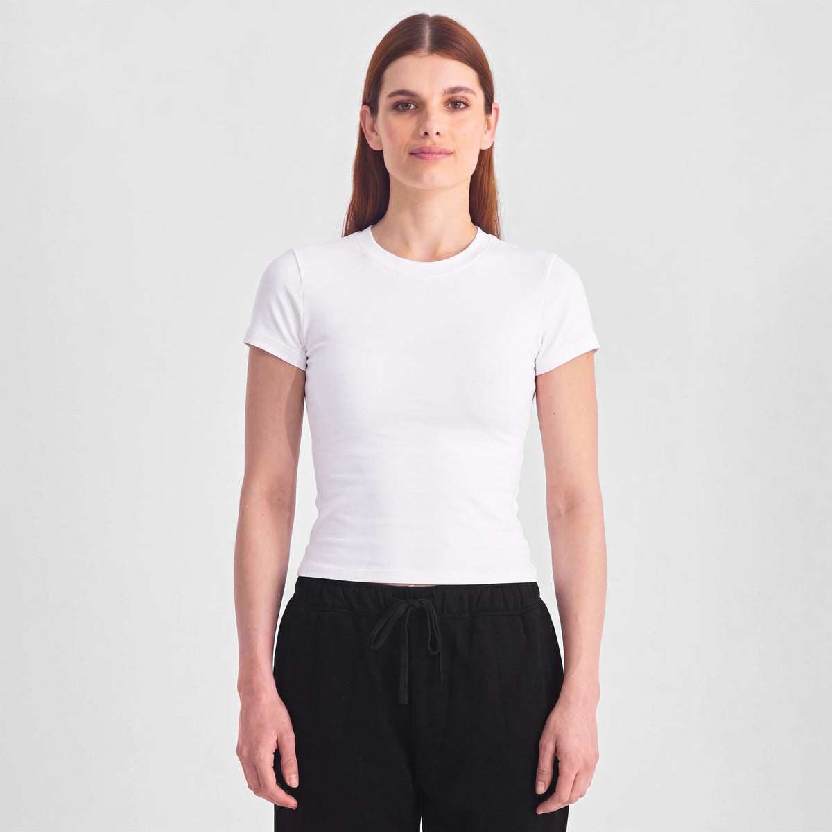 White Womens Baby Tee