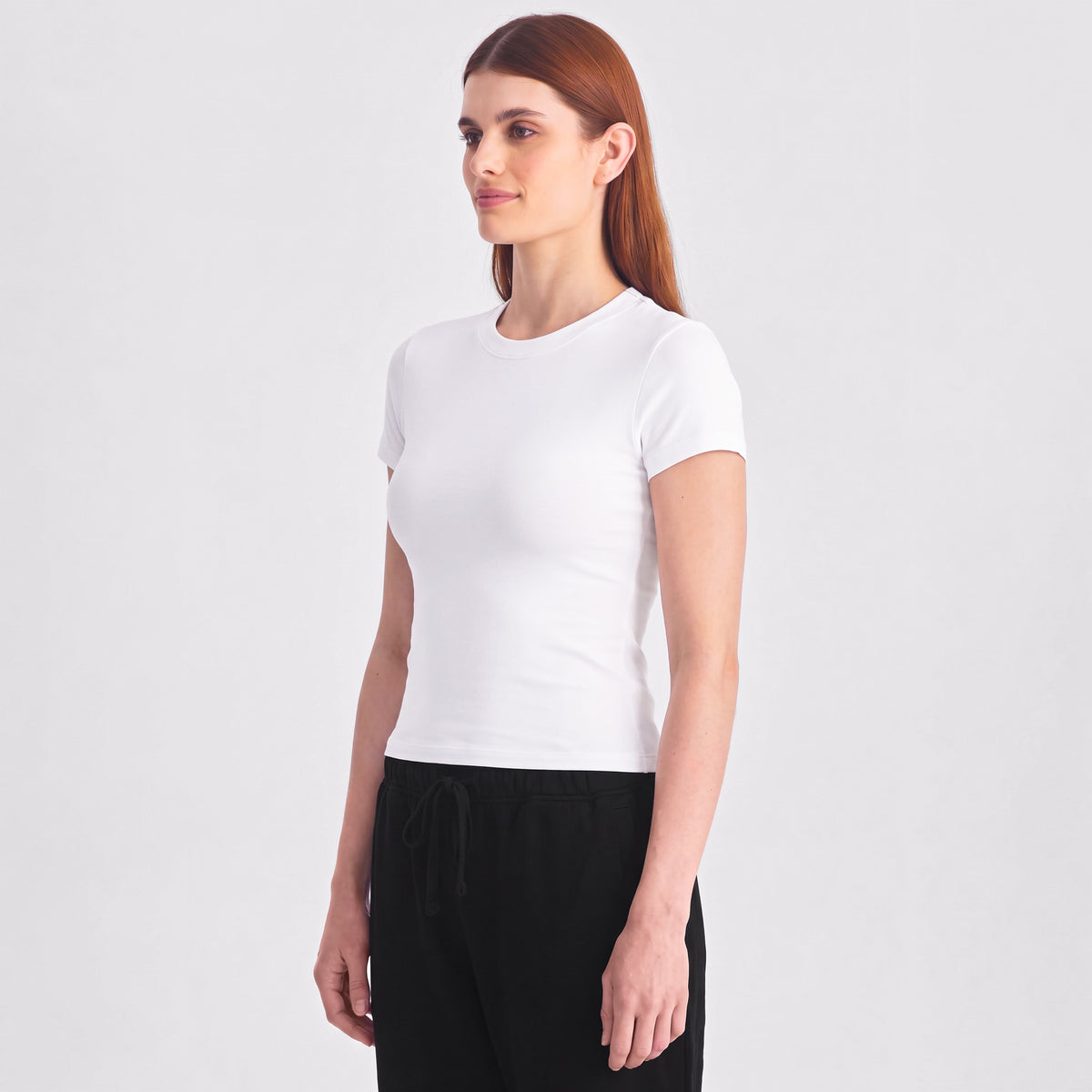White Womens Baby Tee