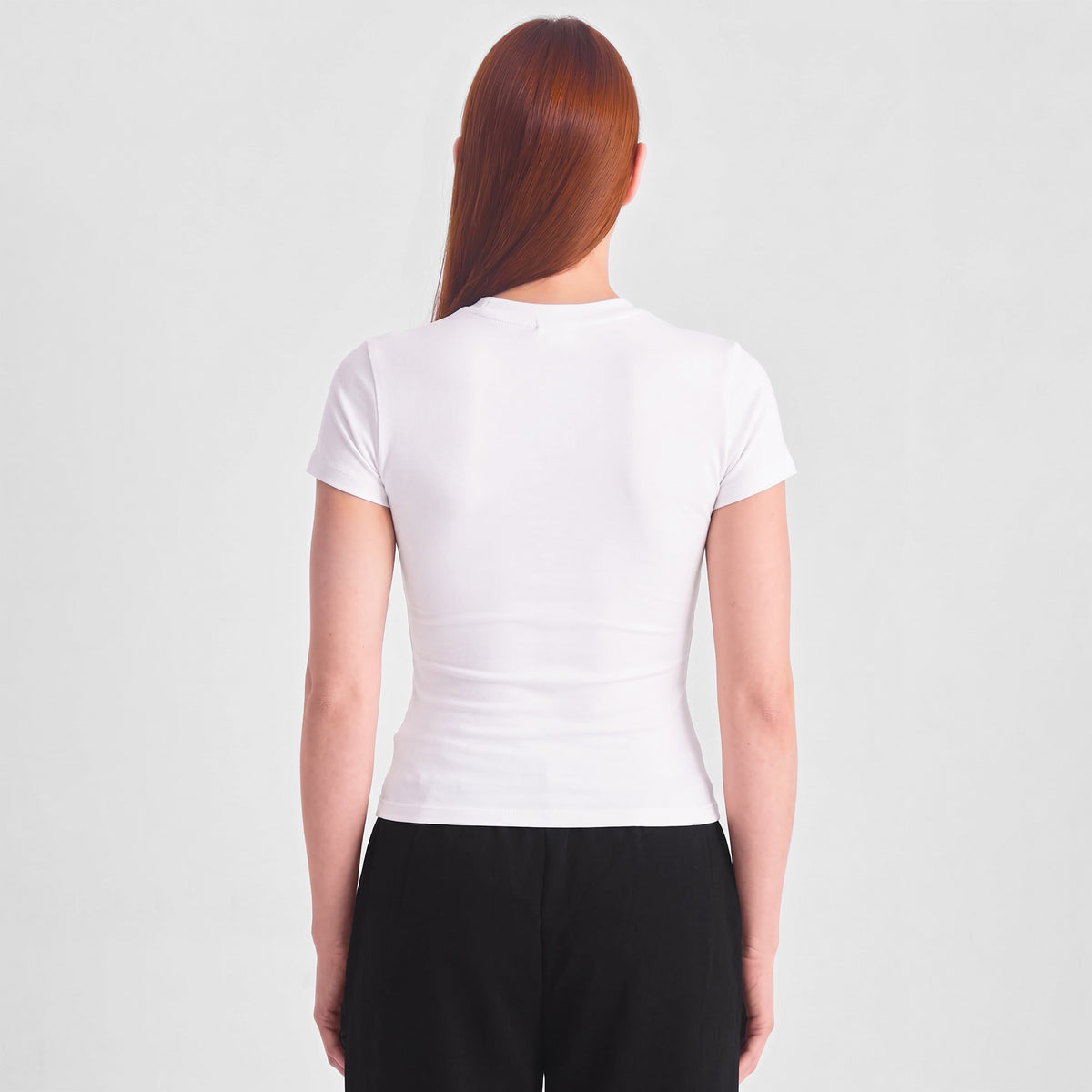 White Womens Baby Tee
