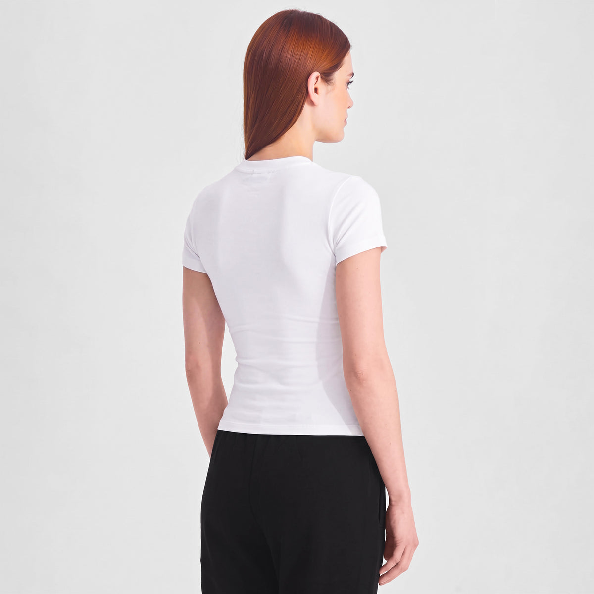White Womens Baby Tee