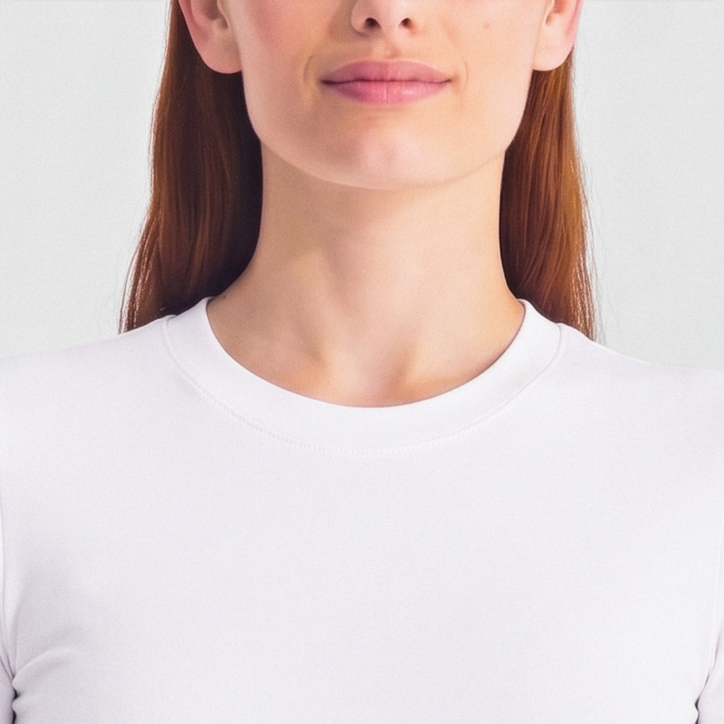 White Womens Baby Tee
