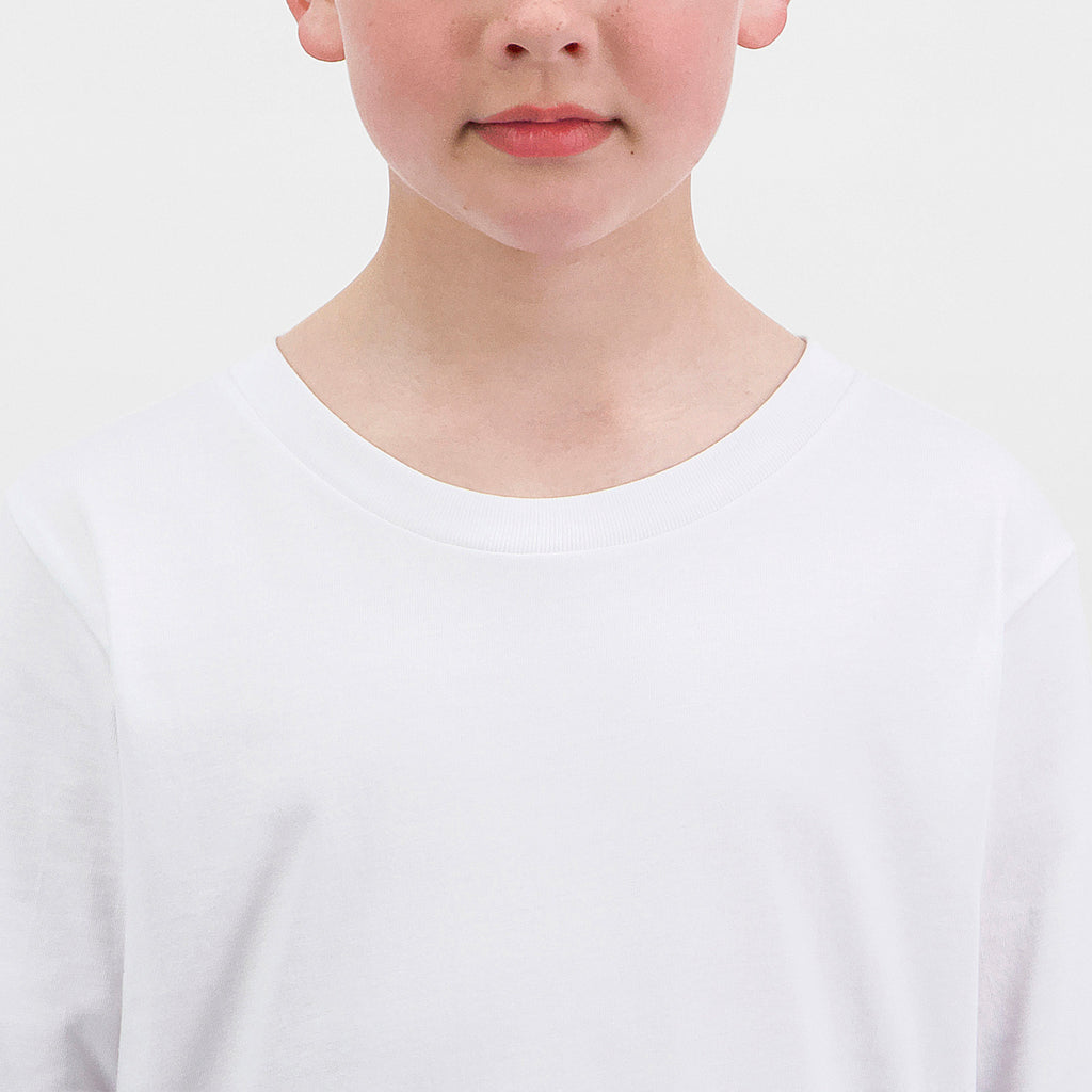 White Youth Basis Long Sleeve Tee