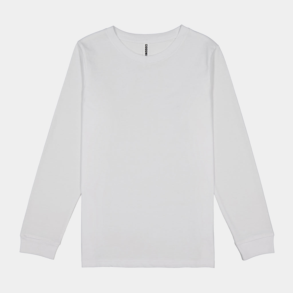 White Youth Basis Long Sleeve Tee