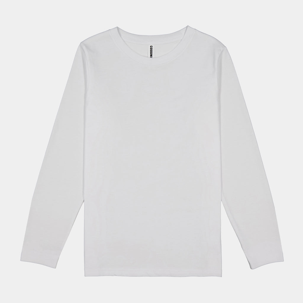 White Kids Basis Long Sleeve Tee