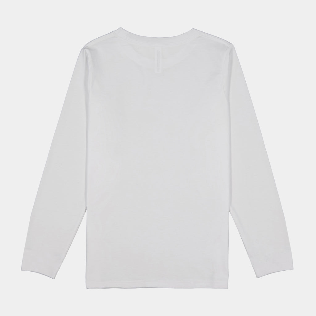 White Kids Basis Long Sleeve Tee
