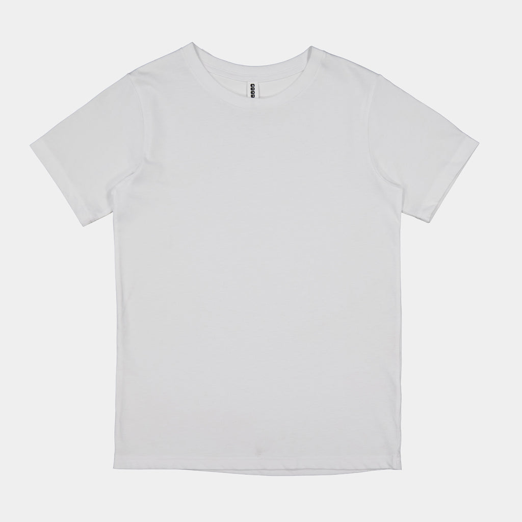 White Youth Basis Short Sleeve Tee